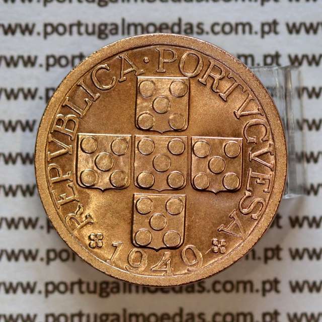 20 centavos 1949 ou XX centavos 1949 bronze da Republica Portuguesa, (Soberba), World Coins Portugal KM 584 a1