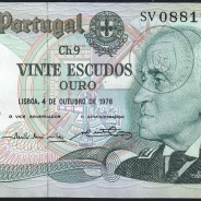 20 (Vinte) Escudos 1978 Gago Coutinho 4/10/1978 Chapa:9 Banco de Portugal, (QNC), SV 088190, Pick 176b