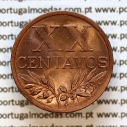 20 centavos 1951 Bronze Republica Portuguesa, XX centavos 1951 bronze, (Soberba), World Coins Portugal KM 584 A2