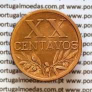 20 centavos 1952 bronze, (Bela/Soberba), World Coins Portugal KM584 b2