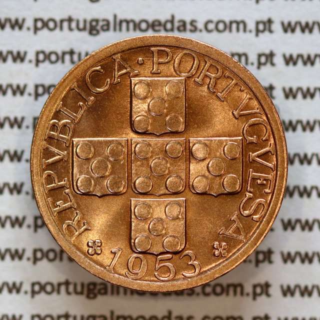 20 centavos 1953 Bronze Republica Portuguesa, XX centavos 1953 bronze, (Soberba), World Coins Portugal KM 584 a1