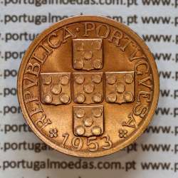 20 centavos 1953 Bronze Republica Portuguesa, XX centavos 1953 bronze, (Soberba), World Coins Portugal KM 584 a3