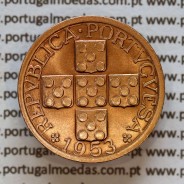 20 centavos 1953 Bronze Republica Portuguesa, XX centavos 1953 bronze, (Soberba), World Coins Portugal KM 584 a3