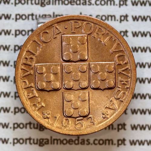 XX centavos 1953 Bronze Republica Portuguesa, 20 centavos 1953 bronze, (Bela/Soberba), World Coins Portugal KM 584 a1