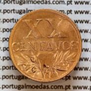 XX centavos 1953 Bronze Republica Portuguesa, 20 centavos 1953 bronze, (Bela/Soberba), World Coins Portugal KM 584 a2