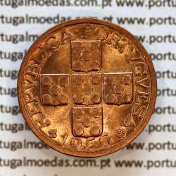 Portugal, bronze coin of 20 centavos 1956 Portuguese Republic, (UNC), World Coins Portugal KM 584, Gomes R.16.12 A1
