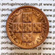 Portugal, bronze coin of 20 centavos 1958 Portuguese Republic, XX centavos 1958 Bronze, (UNC), World Coins Portugal KM 584b4