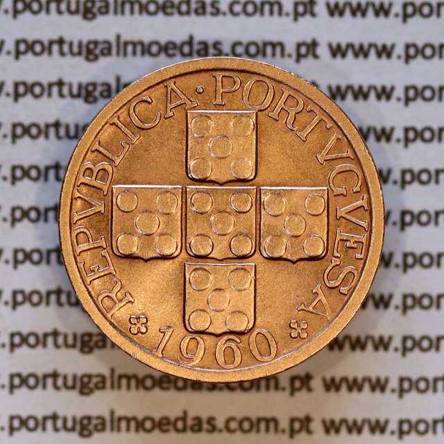 XX centavos 1960 em Bronze da Republica Portuguesa, XX centavos 1960 bronze, (Bela), World Coins Portugal KM 584 b1