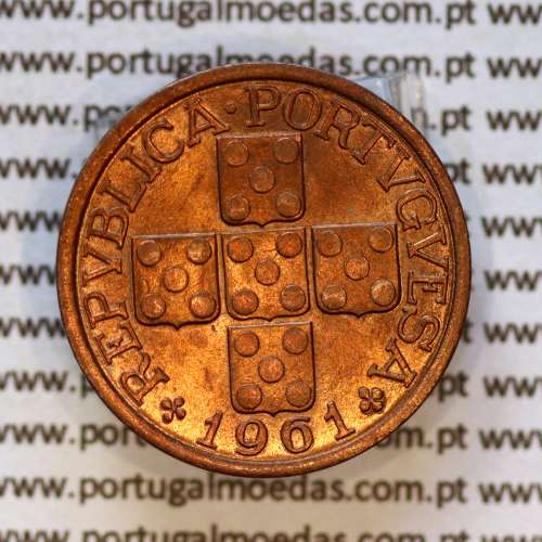 Portugal, bronze coin of 20 centavos 1961 Portuguese Republic, XX centavos 1961 Bronze (UNC), World Coins Portugal KM 584 a1