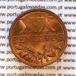 XX centavos 1961 Bronze Republica Portuguesa, 20 centavos 1961 bronze, (Soberba), World Coins Portugal KM 584 a4
