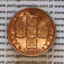 Portugal, bronze coin of 20 centavos 1962 Portuguese Republic, XX centavos 1962 Bronze (UNC), World Coins Portugal KM 584 a1