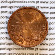 Portugal, bronze coin of 20 centavos 1962 Portuguese Republic, XX centavos 1962 Bronze (UNC), World Coins Portugal KM 584 b2