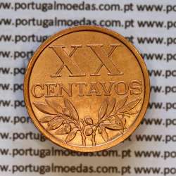 Portugal, bronze coin of 20 centavos 1962 Portuguese Republic, XX centavos 1962 Bronze (AU), World Coins Portugal KM 584 c2
