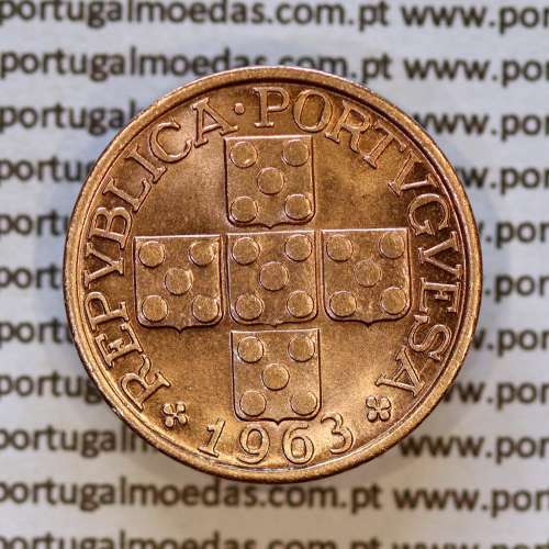 20 centavos 1963 em Bronze da Republica Portuguesa, XX centavos 1963 bronze, (Soberba), World Coins Portugal KM 584 a1