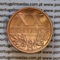 XX centavos 1964 em Bronze da Republica Portuguesa, 20 centavos 1964 bronze, (Soberba), World Coins Portugal KM 584 a2