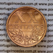 Portugal, bronze coin of 20 centavos 1964 Portuguese Republic, XX centavos 1964 Bronze, (UNC), World Coins Portugal KM 584 a2