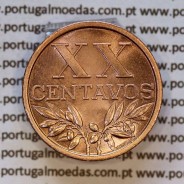 20 centavos 1964 em Bronze da Republica Portuguesa, (Soberba), World Coins Portugal KM 584 a4