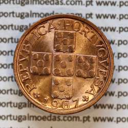 XX centavos 1967 em Bronze da Republica Portuguesa, 20 centavos 1967 bronze, (Soberba), World Coins Portugal KM 584 a1