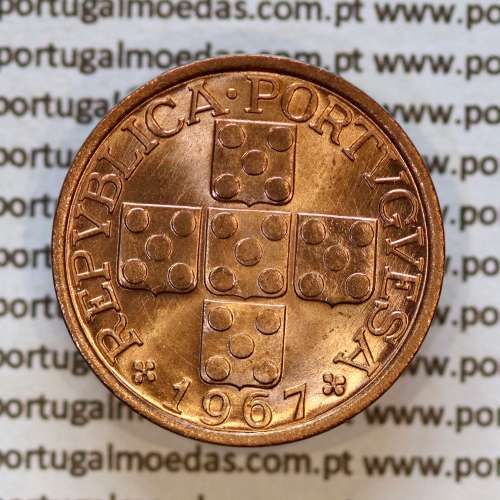 XX centavos 1967 em Bronze da Republica Portuguesa, 20 centavos 1967 bronze, (Soberba), World Coins Portugal KM 584 a1