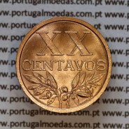 XX centavos 1969 em Bronze da Republica Portuguesa, 20 centavos 1969 bronze, (Soberba), World Coins Portugal KM 584 a2