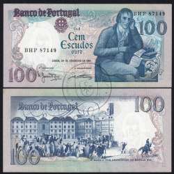 100 (Cem) Escudos 1981 Bocage 24/02/1981, Chapa:8 Banco de Portugal, BHP 87149, (QNC), Pick 178b