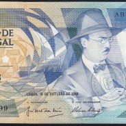 100 (One hundred) Escudos 1986 Fernando Pessoa 16/10/1986, Sheet: 9 Bank of Portugal, (UNC), ABB 60099, Pick 179a