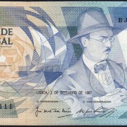 100 (One hundred) Escudos 1987 Fernando Pessoa 3 December 1987, Sheet: 9 Bank of Portugal, BJM 093111, (UNC), Pick 179d