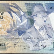 100 (Cem) Escudos 1988 Fernando Pessoa 24/11/1988, Chapa:9 Banco de Portugal, DRN 094498, (NC), Pick 179f
