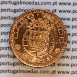 Cape Verde 50 Centavos 1968 Bronze Coin, Former Portuguese Colony, (UNC), Gomes R.06.01, World Coins KM 11 a1