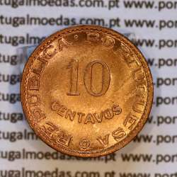 India Portuguese, 10 centavos 1961 bronze coin, Former Portuguese Colony, (UNC), World Coins India Portuguese KM 30b