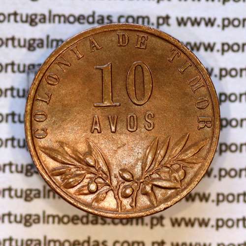 Timor, 10 Avos 1951 Bronze, Ex-colónia Portuguesa de Timor, (Bela-), World Coins Timor KM 5b
