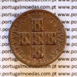 Timor, 10 Avos 1948 bronze coin, Timor Former Portuguese colony, (XF), World Coins Timor KM 5a
