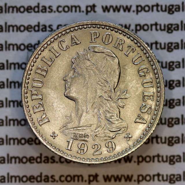 Saint Thomas & Prince, 10 centavos 1929 Nickel brass coin, former Portuguese colony, (AU/UNC), World Coins KM 2a