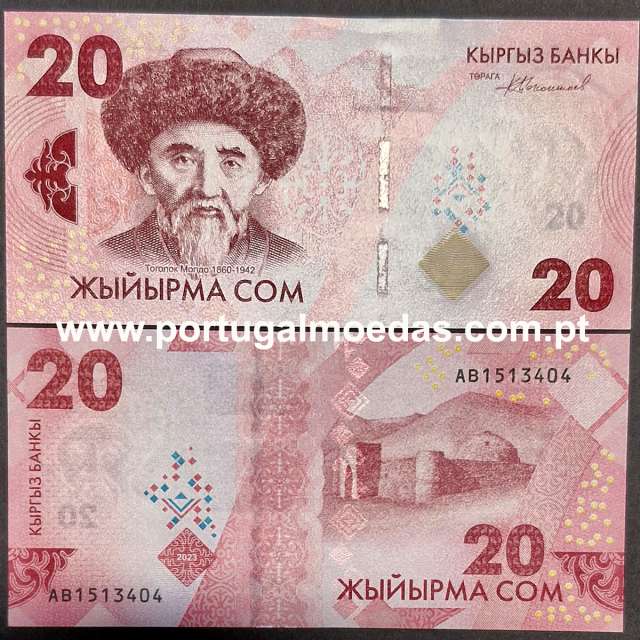 Quirgistão - Nota de 20 Som 2023 (Não circulada) - Pick 34a