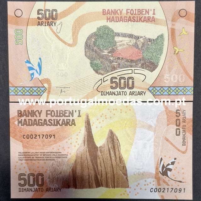 Madagascar - Nota de 500 Ariary 2017 (Não circulada) - Pick 99