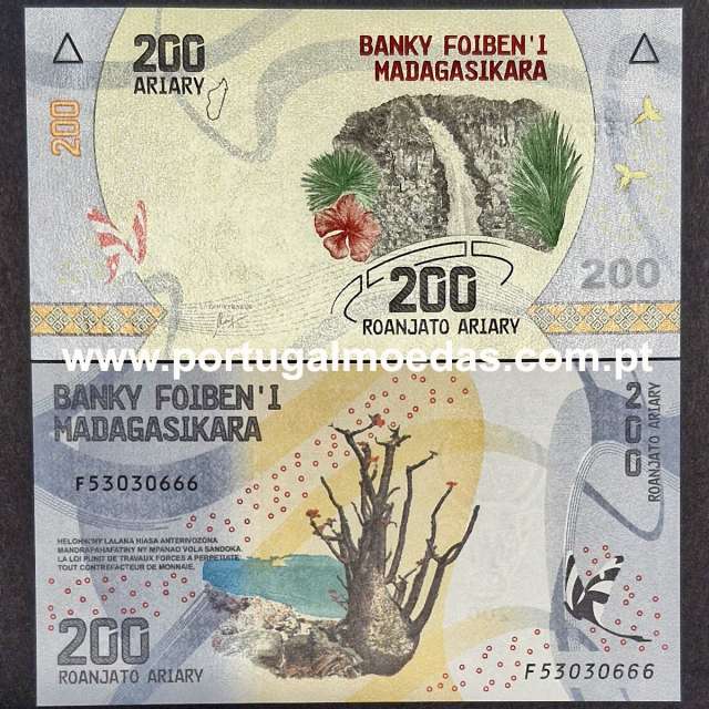 Madagascar - Nota de 200 Ariary 2017 (Não circulada) - Pick 98