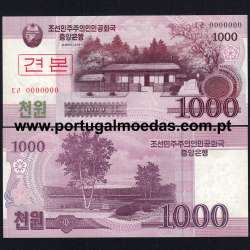 North Korea – 1000 Won Banknote, 2008 (Uncirculated) – Pick 64 - Specimen