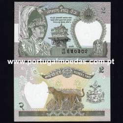 Nepal - Nota de 2 Rupees 1995-1999 (Não Circulada) - Pick 29b