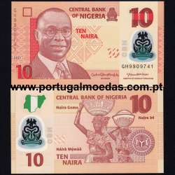 Nigéria - Nota de 10 Naira 2021 (Não circulada) - Pick 39