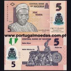 Nigeria – 5 Naira Banknote, 2020 (Uncirculated) – Pick 38