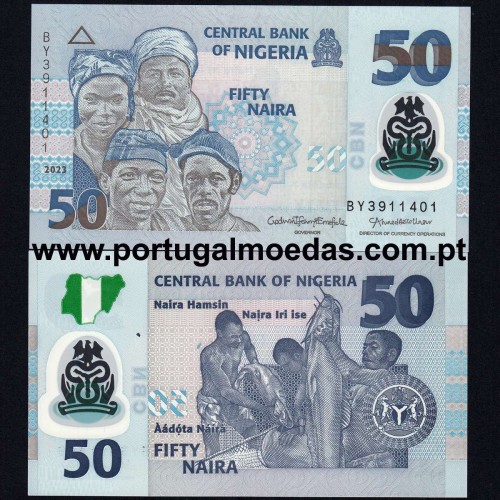 Nigeria – 50 Naira Banknote, 2023 (Uncirculated) – Pick 40