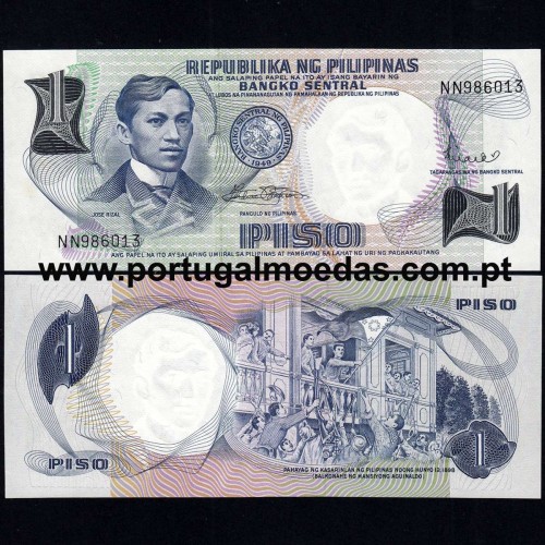 Filipinas - Nota de 1 Piso 1969 (Não Circulada) - Pick 142