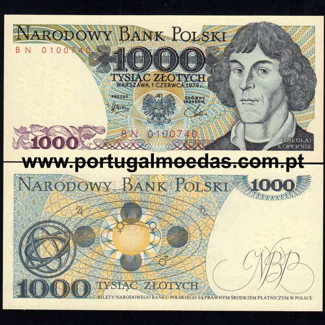 Polónia - Nota de 1000 Zlotych 1979 (Não Circulada) - Pick 146b
