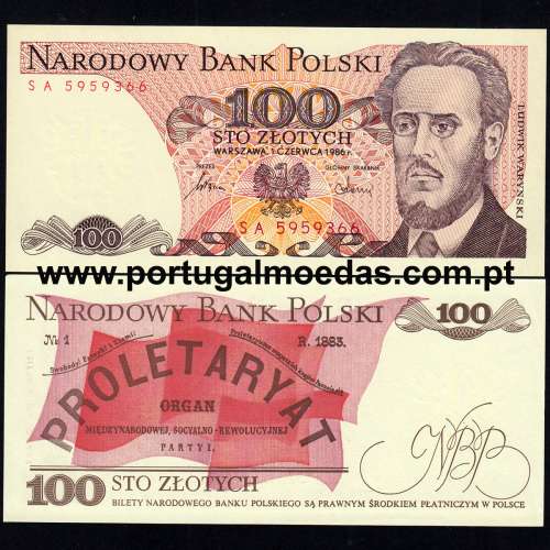 Polónia - Nota de 100 Zlotych 1986 (Não Circulada) - Pick 143