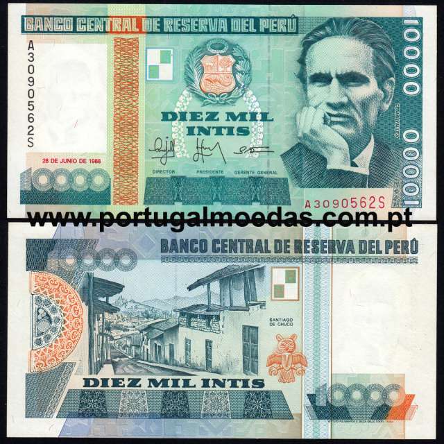 Peru – 1000 Intis Banknote, 1988 (Uncirculated) – Pick 140