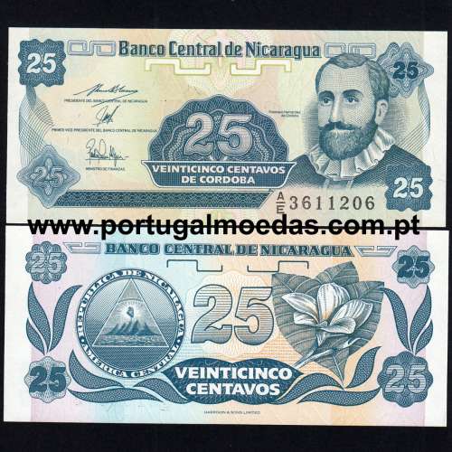Nicarágua – 25 Centavos Banknote, 1991 (Uncirculated) – Pick 170
