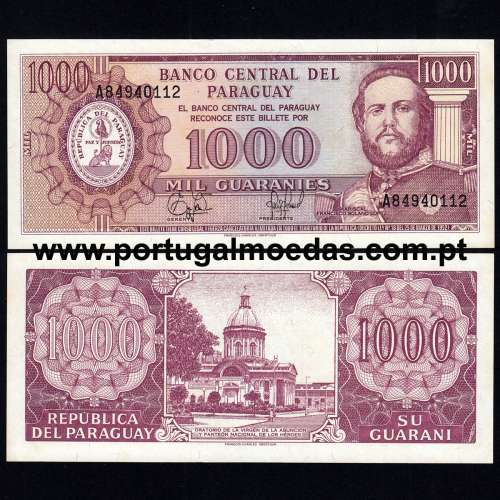 Paraguay – 1000 Guaranies Banknote, 1995 (Uncirculated) – Pick 213
