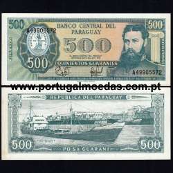 Paraguay – 500 Guaranies Banknote, 1995 (Uncirculated) – Pick 212