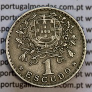 Coin 1 Escudo 1944 Alpaca of Portugal, 1$00 1944 alpaca of the Portuguese Republic, (MBC), World Coins Portugal KM 578