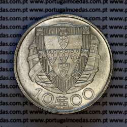 Portugal 10 escudos 1940 silver - UNC – Reverse (lighting variation 1)